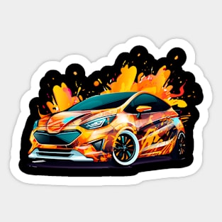 Car fire Sticker